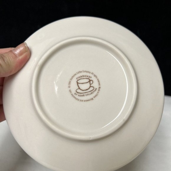 Vintage Starbucks At Home Collection 2004 Cup And Saucer Off White - Picture 4 of 7